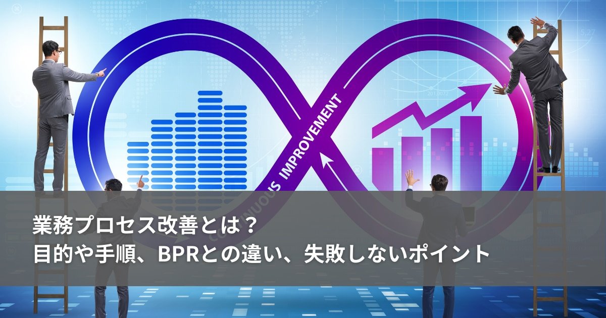 業務プロセス改善とは？目的や手順、BPRとの違い、失敗しないポイント